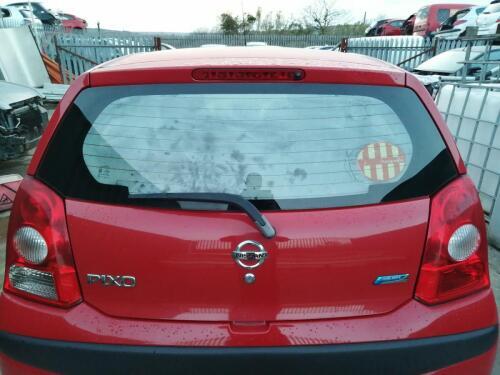 2009 NISSAN PIXO REAR BARE BOOTLID / TAILGATE IN Z9T RED WITH GLASS