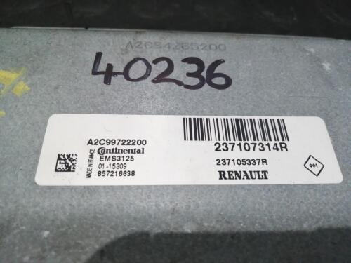 2015 DACIA LOGAN MK2 L52 1.2 PETROL CODE D4F ENGINE ECU P/N 237107314R