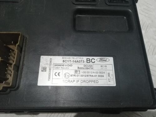 2008 FORD TRANSIT MK7 06-14 BCM BODY CONTROL MODULE FUSE BOX P/N 8C1T-14A073-BC